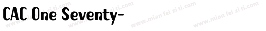 CAC One Seventy字体转换